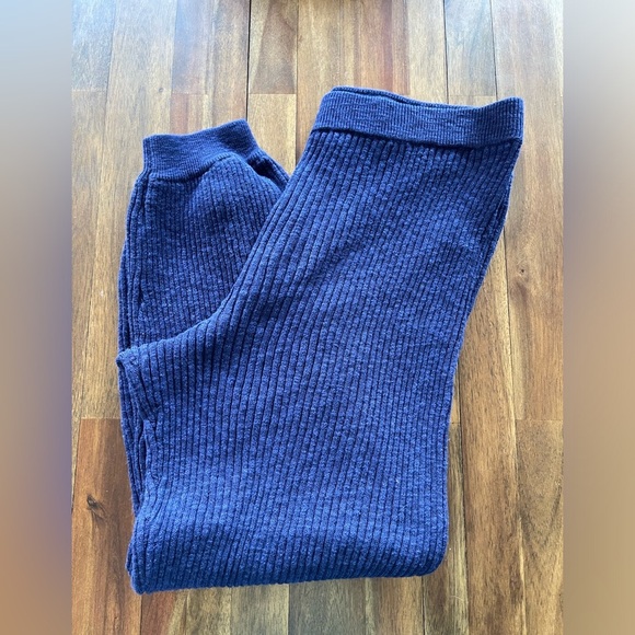 Free People beach sweater knit blue joggers - Picture 3 of 13